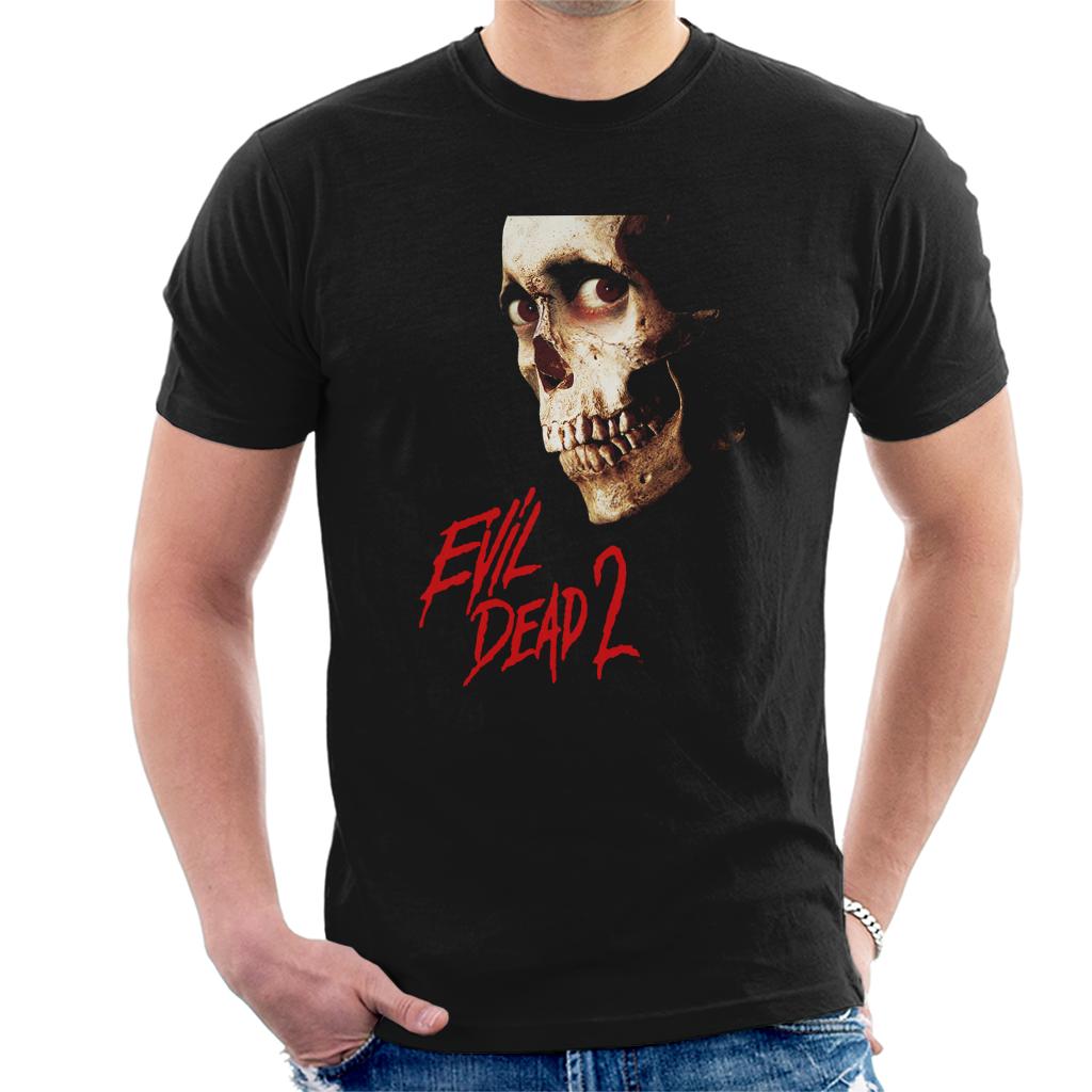 Evil Dead 2 Cinematic Skull Men's T-Shirt-ALL + EVERY