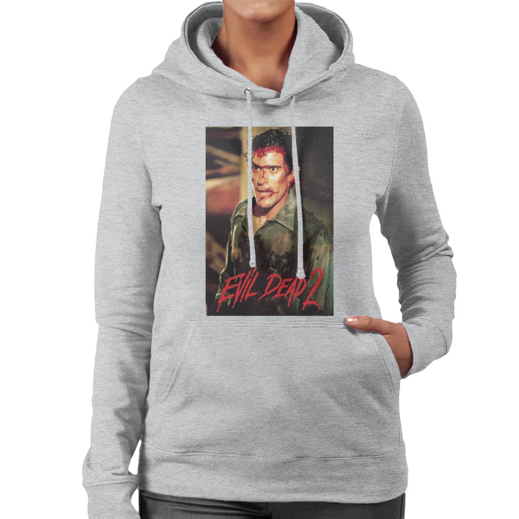 Evil Dead 2 Ash Williams Women's Hooded Sweatshirt-ALL + EVERY