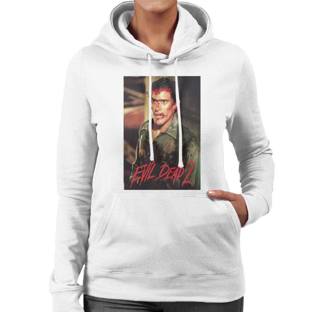 Evil Dead 2 Ash Williams Women's Hooded Sweatshirt-ALL + EVERY