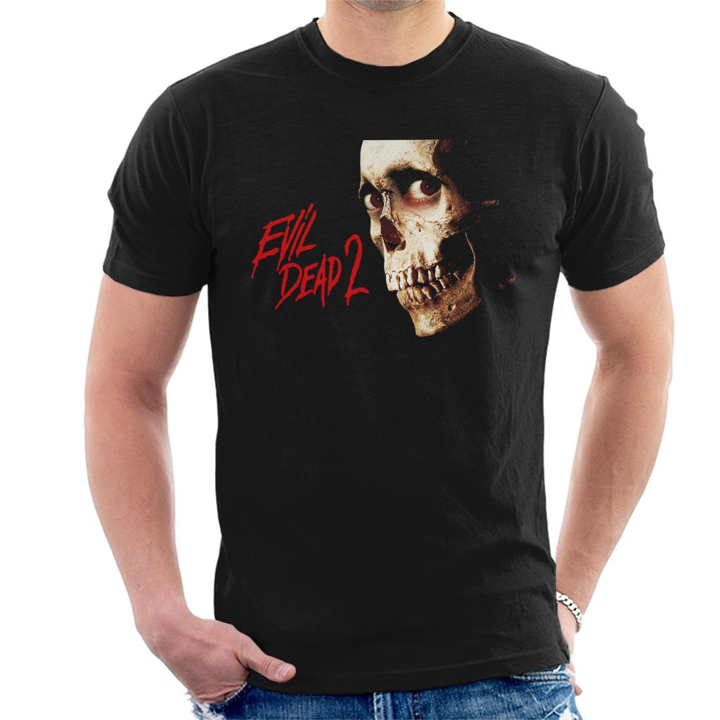 Evil Dead 2 Dead By Dawn Skull Men's T-Shirt-ALL + EVERY