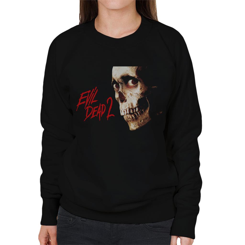 Evil Dead 2 Dead By Dawn Skull Women's Sweatshirt-ALL + EVERY