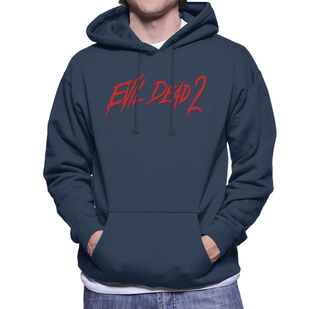 Evil Dead 2 Red Text Logo Men's Hooded Sweatshirt-ALL + EVERY