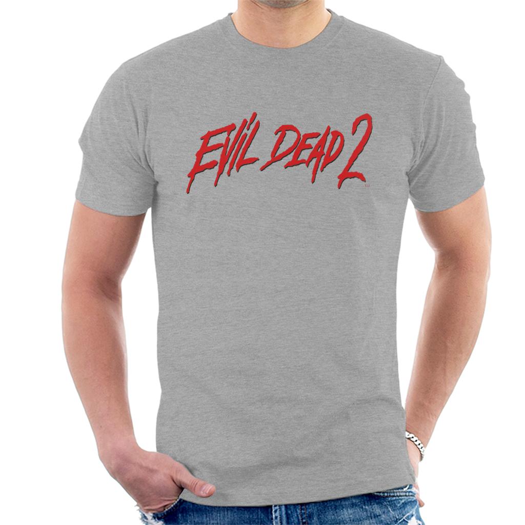 Evil Dead 2 Red Text Logo Men's T-Shirt-ALL + EVERY