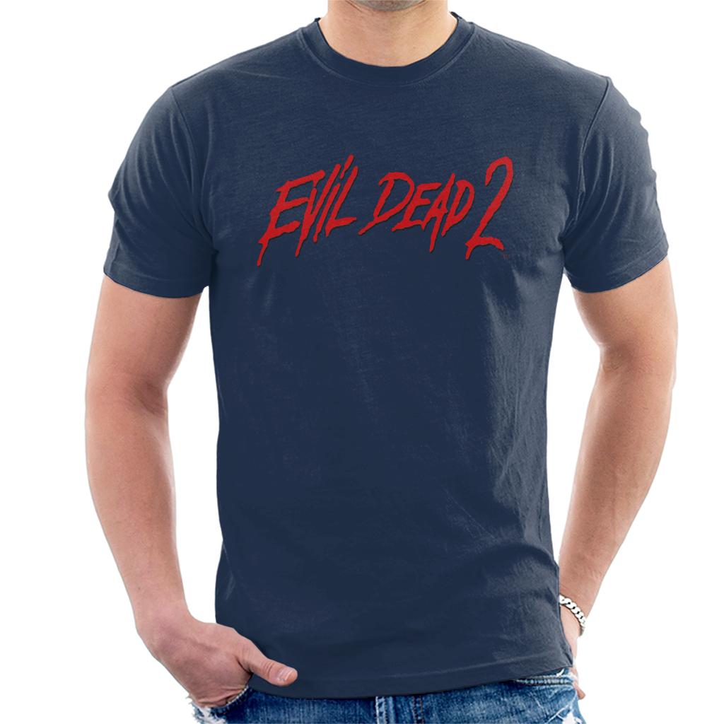 Evil Dead 2 Red Text Logo Men's T-Shirt-ALL + EVERY