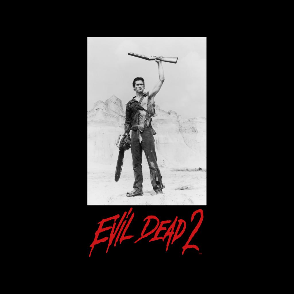 Evil Dead 2 Ash Red Text Logo Men's T-Shirt-ALL + EVERY