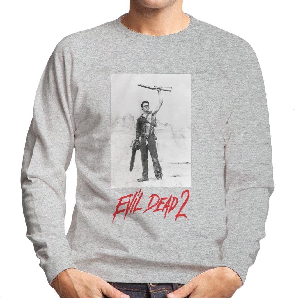 Evil Dead 2 Ash Red Text Logo Men's Sweatshirt-ALL + EVERY