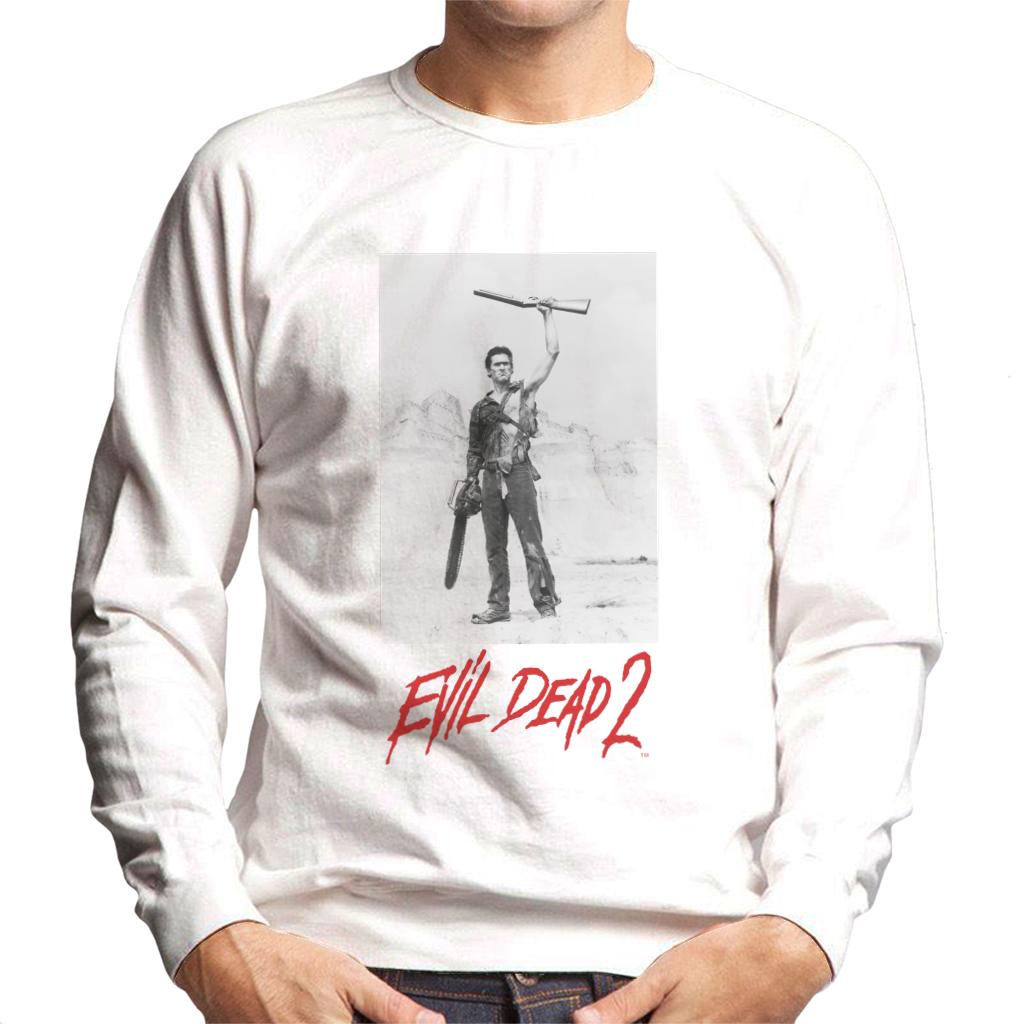 Evil Dead 2 Ash Red Text Logo Men's Sweatshirt-ALL + EVERY