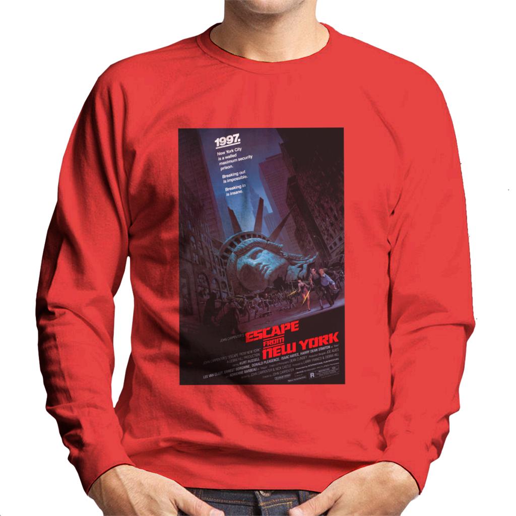 Escape From New York Prison Poster Men's Sweatshirt-ALL + EVERY