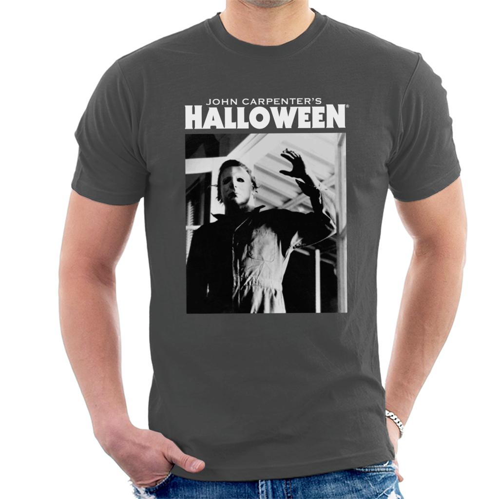 Halloween Michael Myers Enters Home Men's T-Shirt-ALL + EVERY