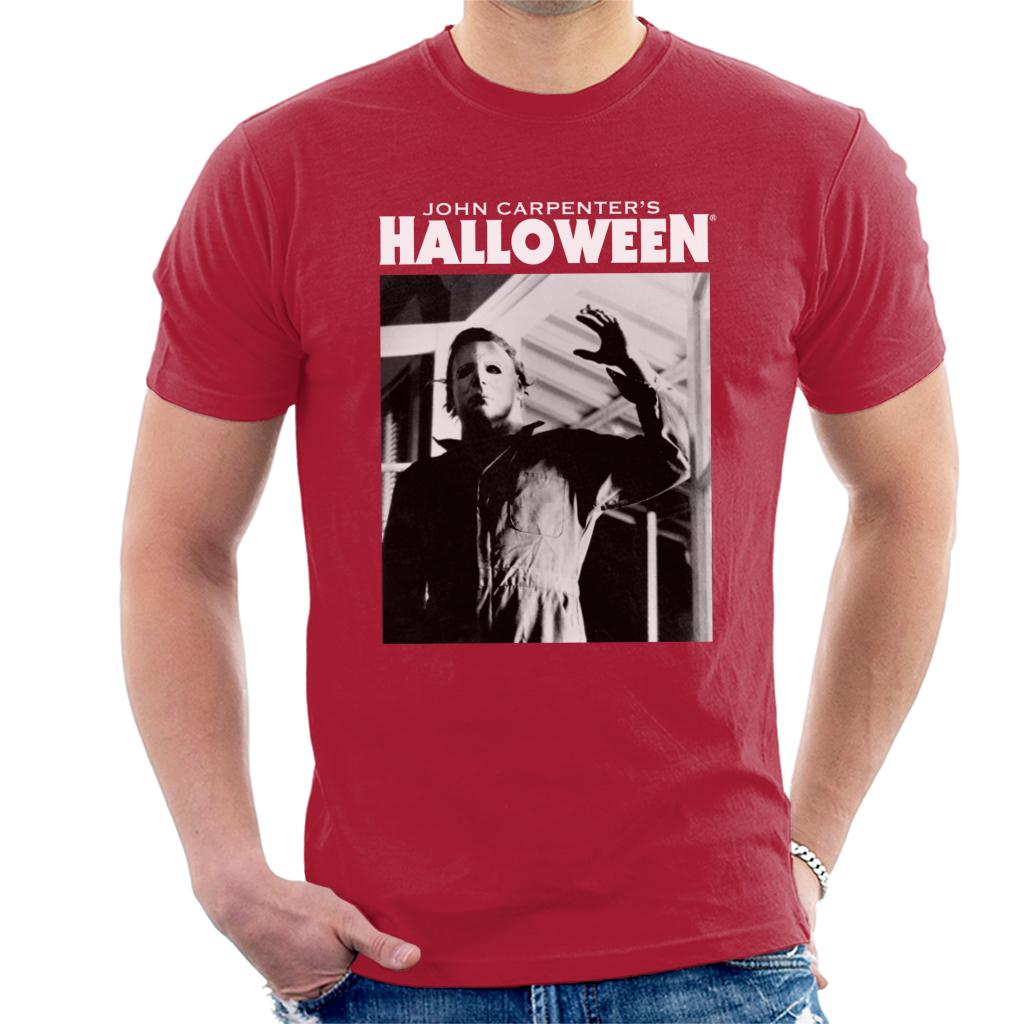 Halloween Michael Myers Enters Home Men's T-Shirt-ALL + EVERY