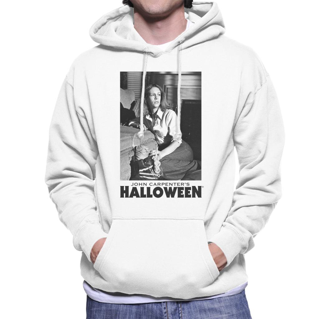 Halloween Laurie Strode Hiding From Michael Men's Hooded Sweatshirt-ALL + EVERY