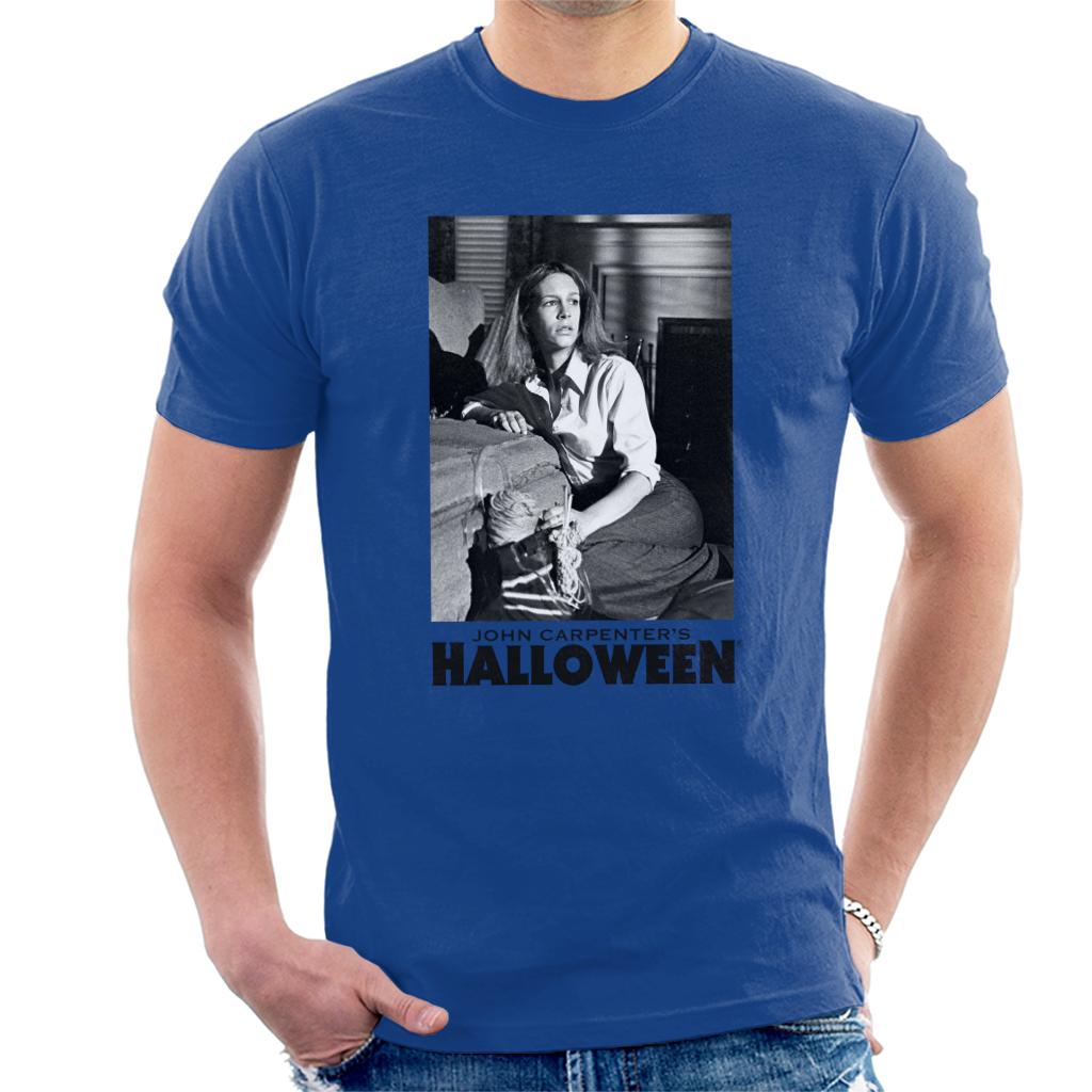 Halloween Laurie Strode Hiding From Michael Men's T-Shirt-ALL + EVERY