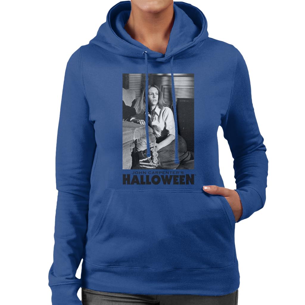 Halloween Laurie Strode Hiding From Michael Women's Hooded Sweatshirt-ALL + EVERY