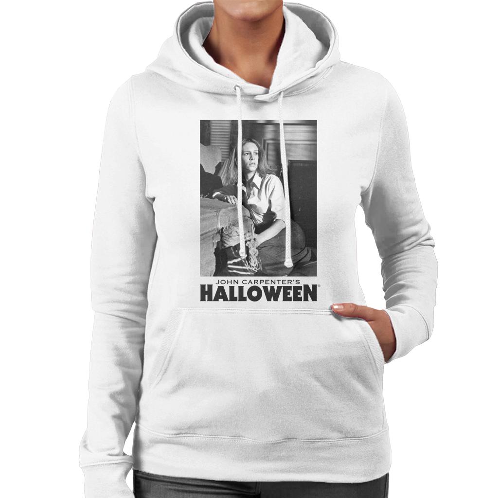 Halloween Laurie Strode Hiding From Michael Women's Hooded Sweatshirt-ALL + EVERY