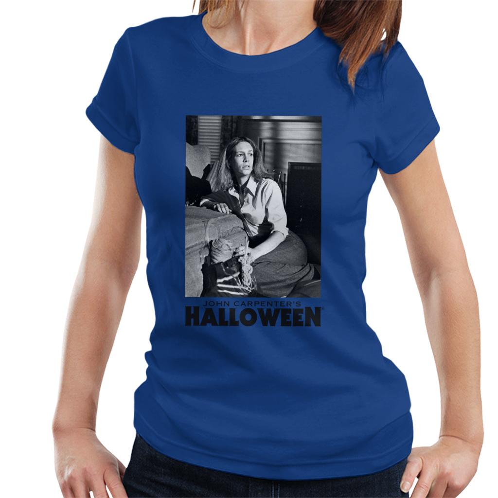 Halloween Laurie Strode Hiding From Michael Women's T-Shirt-ALL + EVERY