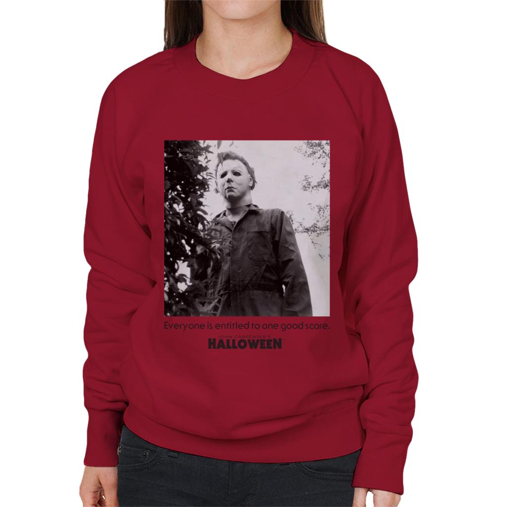 Halloween Michael Myers One Good Scare Women's Sweatshirt-ALL + EVERY