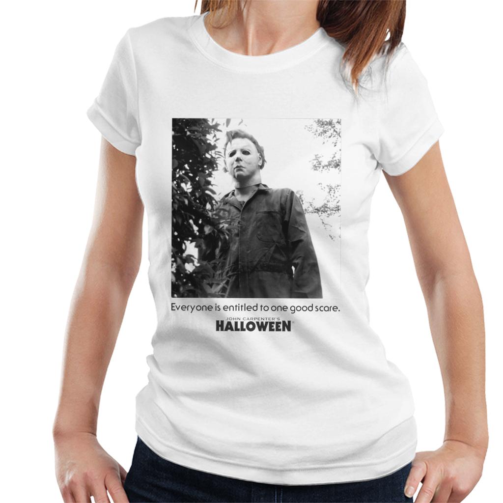 Halloween Michael Myers One Good Scare Women's T-Shirt-ALL + EVERY