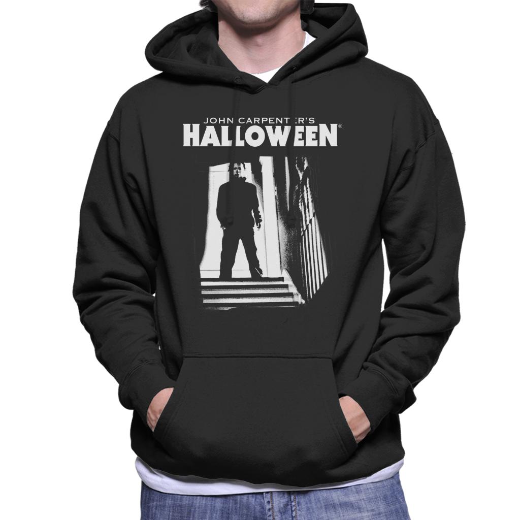 Halloween Michael Myers Top Of The Stairs Men's Hooded Sweatshirt-ALL + EVERY