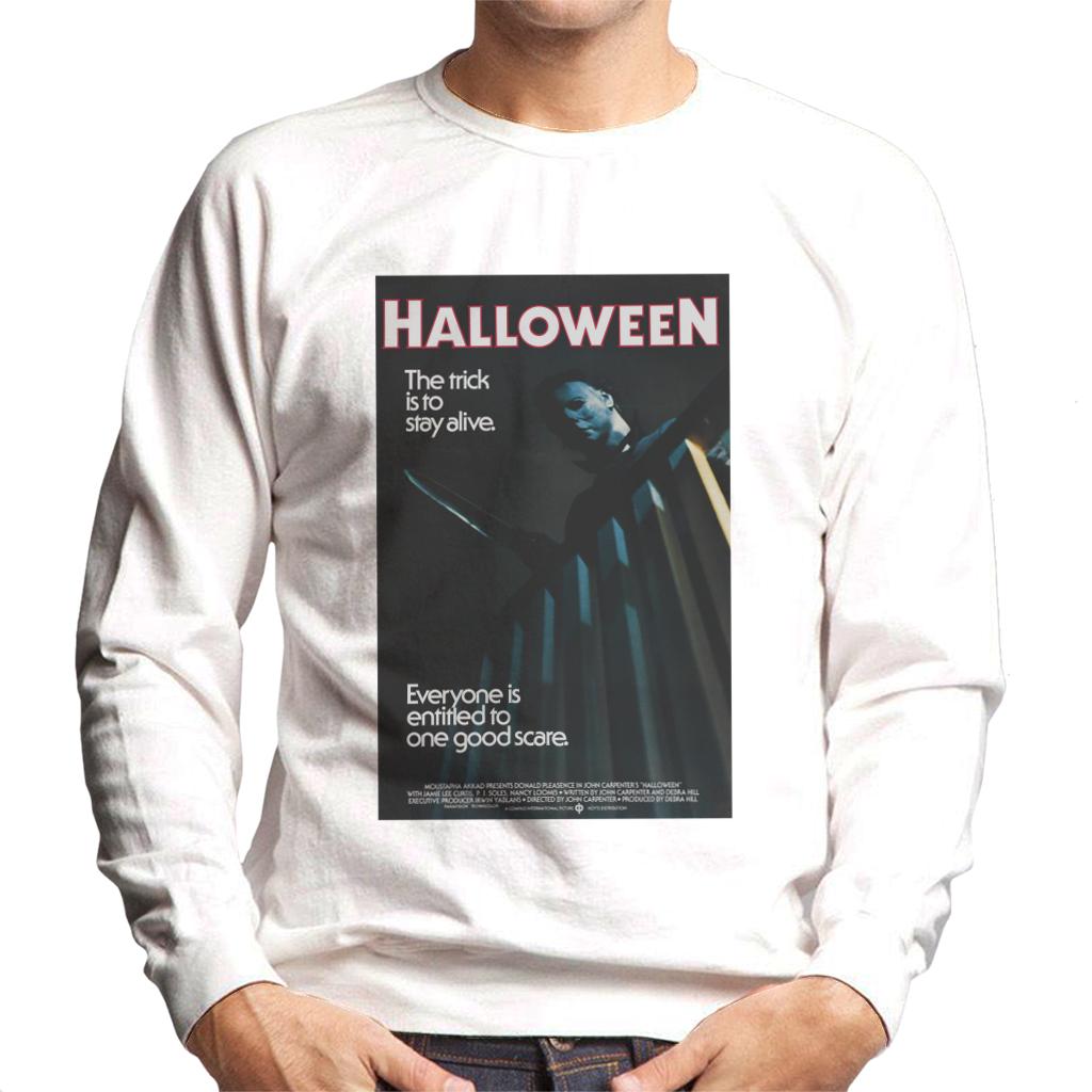 Halloween Michael Myers The Trick Is To Stay Alive Men's Sweatshirt-ALL + EVERY