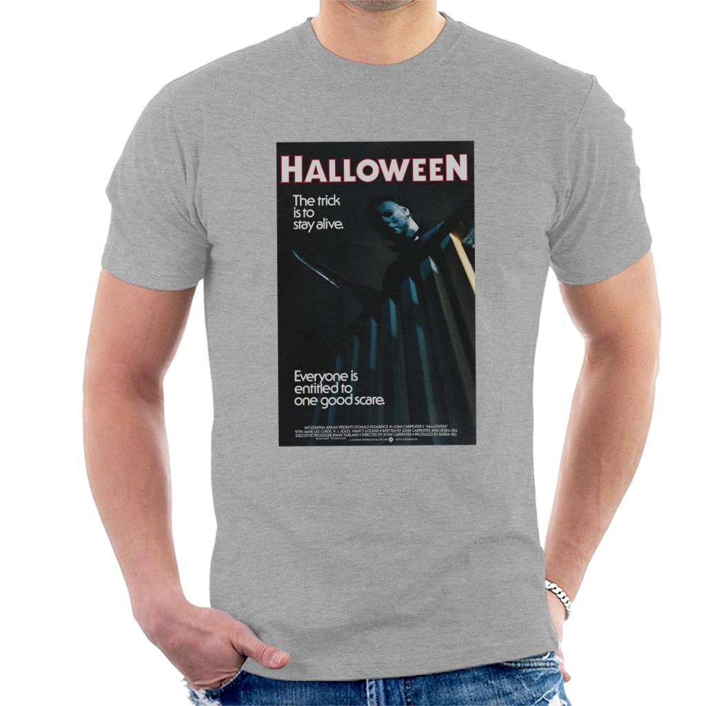 Halloween Michael Myers The Trick Is To Stay Alive Men's T-Shirt-ALL + EVERY