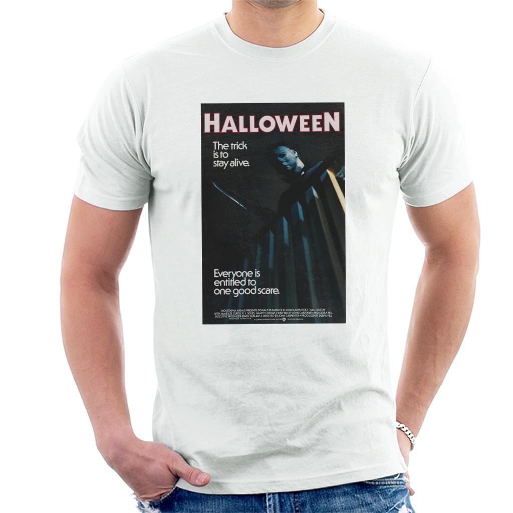 Halloween Michael Myers The Trick Is To Stay Alive Men's T-Shirt-ALL + EVERY