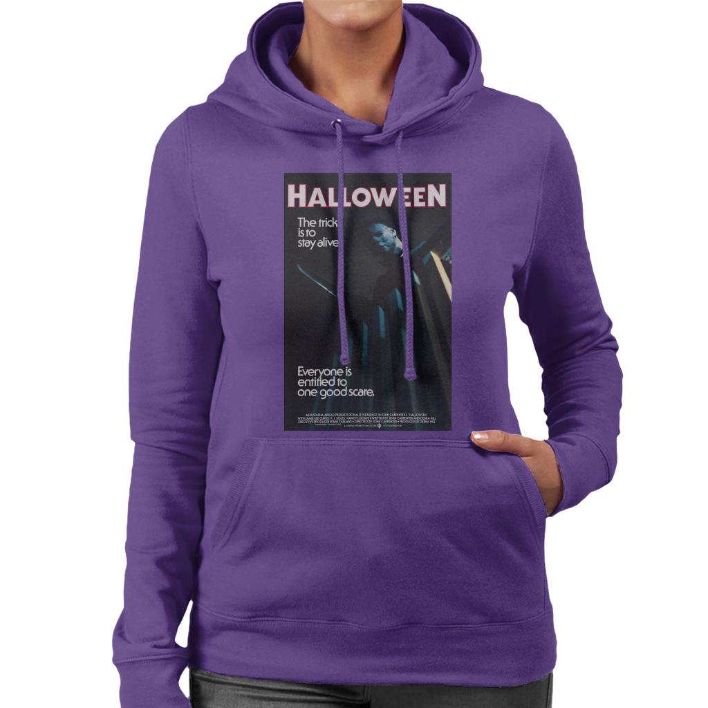 Halloween Michael Myers The Trick Is To Stay Alive Women's Hooded Sweatshirt-ALL + EVERY