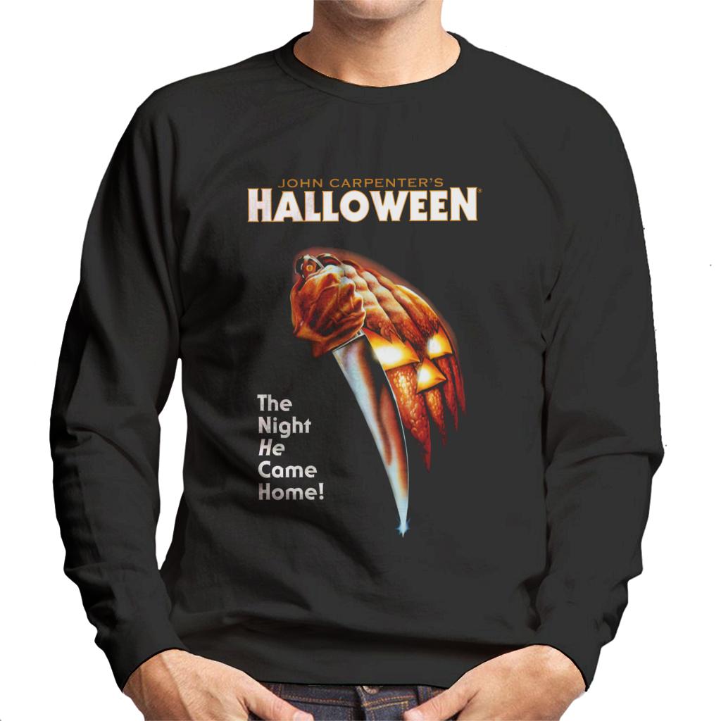 Halloween Pumpkin The Night He Came Home Men's Sweatshirt-ALL + EVERY