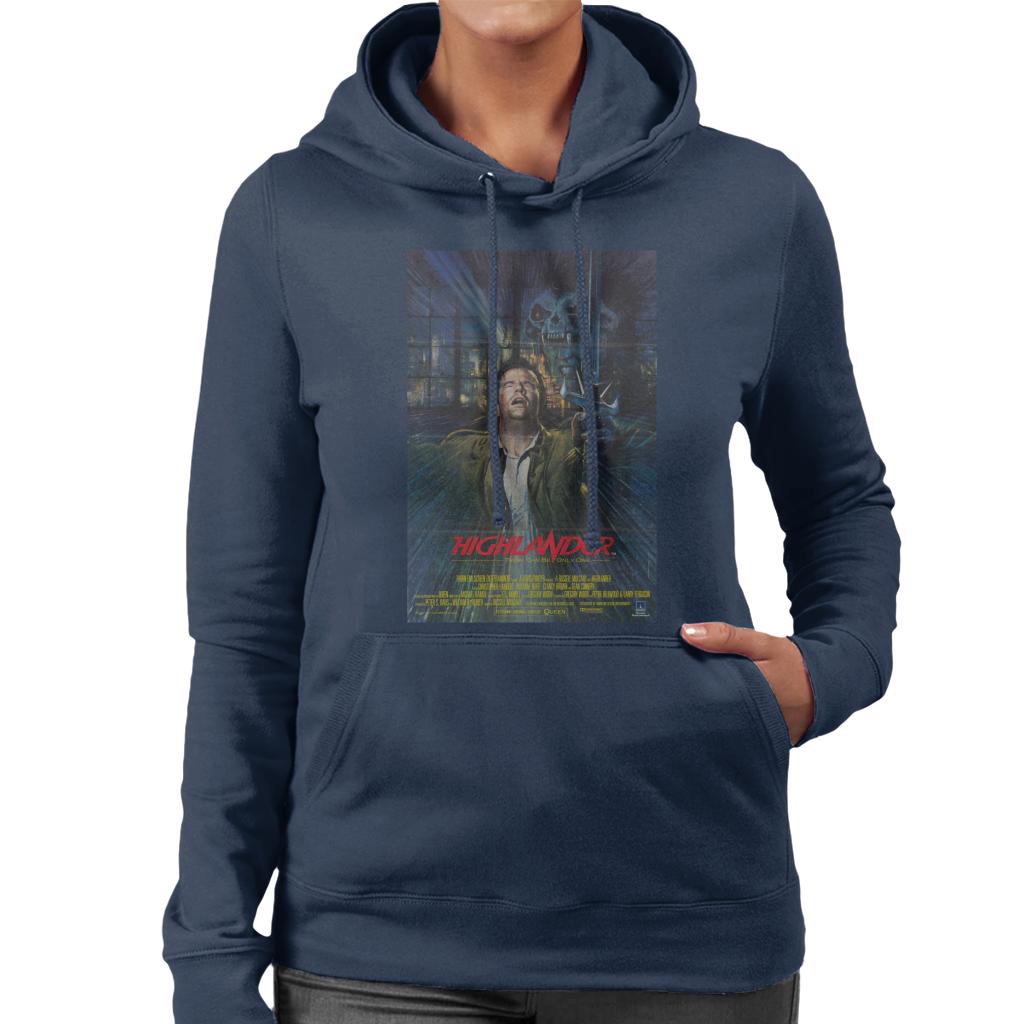 Highlander 1986 Movie Poster Montage Women's Hooded Sweatshirt-ALL + EVERY