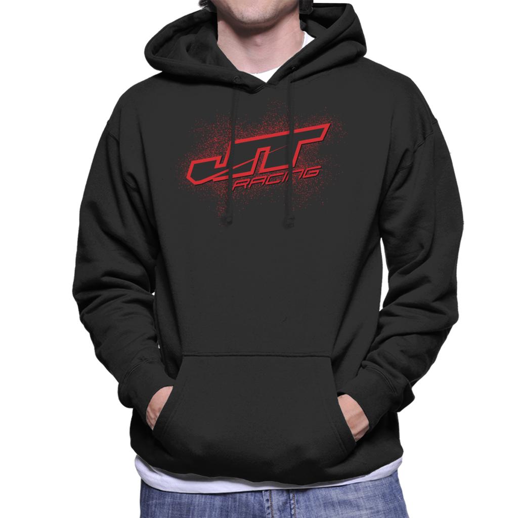 JT Racing Red Splatter Logo Men's Hooded Sweatshirt-ALL + EVERY