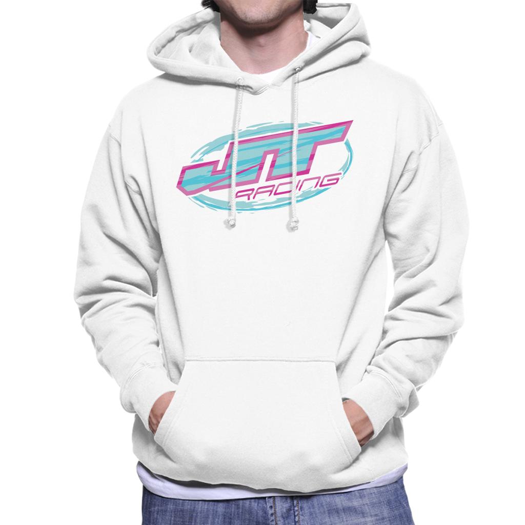 JT Racing Blue And Pink Logo Men's Hooded Sweatshirt-ALL + EVERY