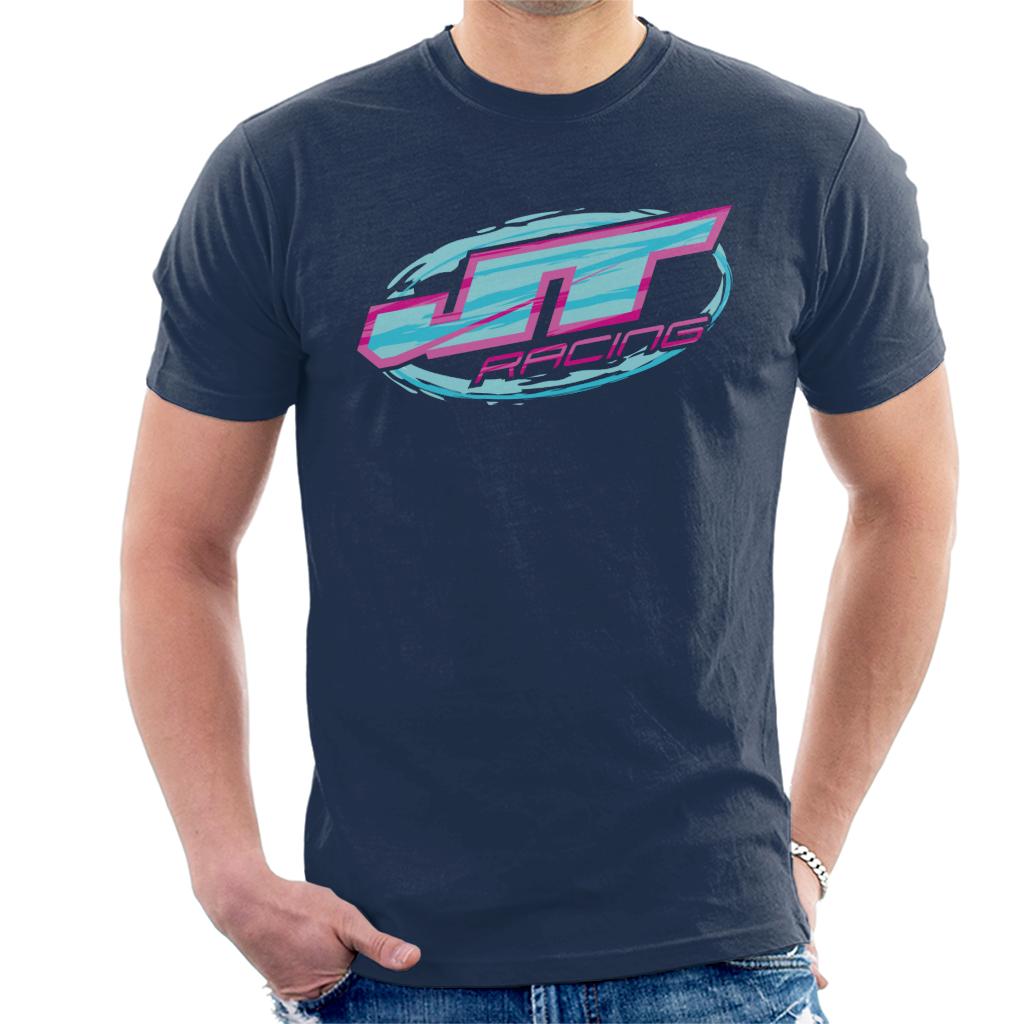 JT Racing Blue And Pink Logo Men's T-Shirt-ALL + EVERY