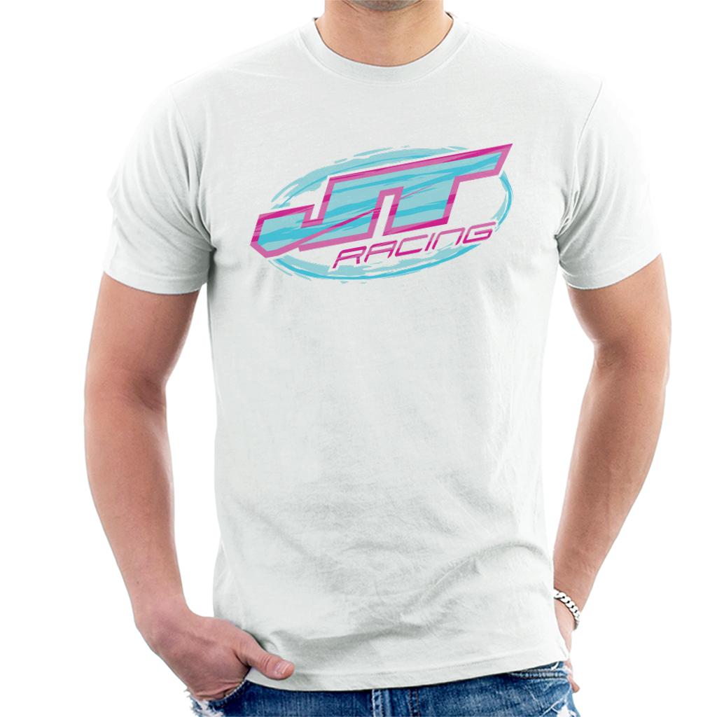 JT Racing Blue And Pink Logo Men's T-Shirt-ALL + EVERY