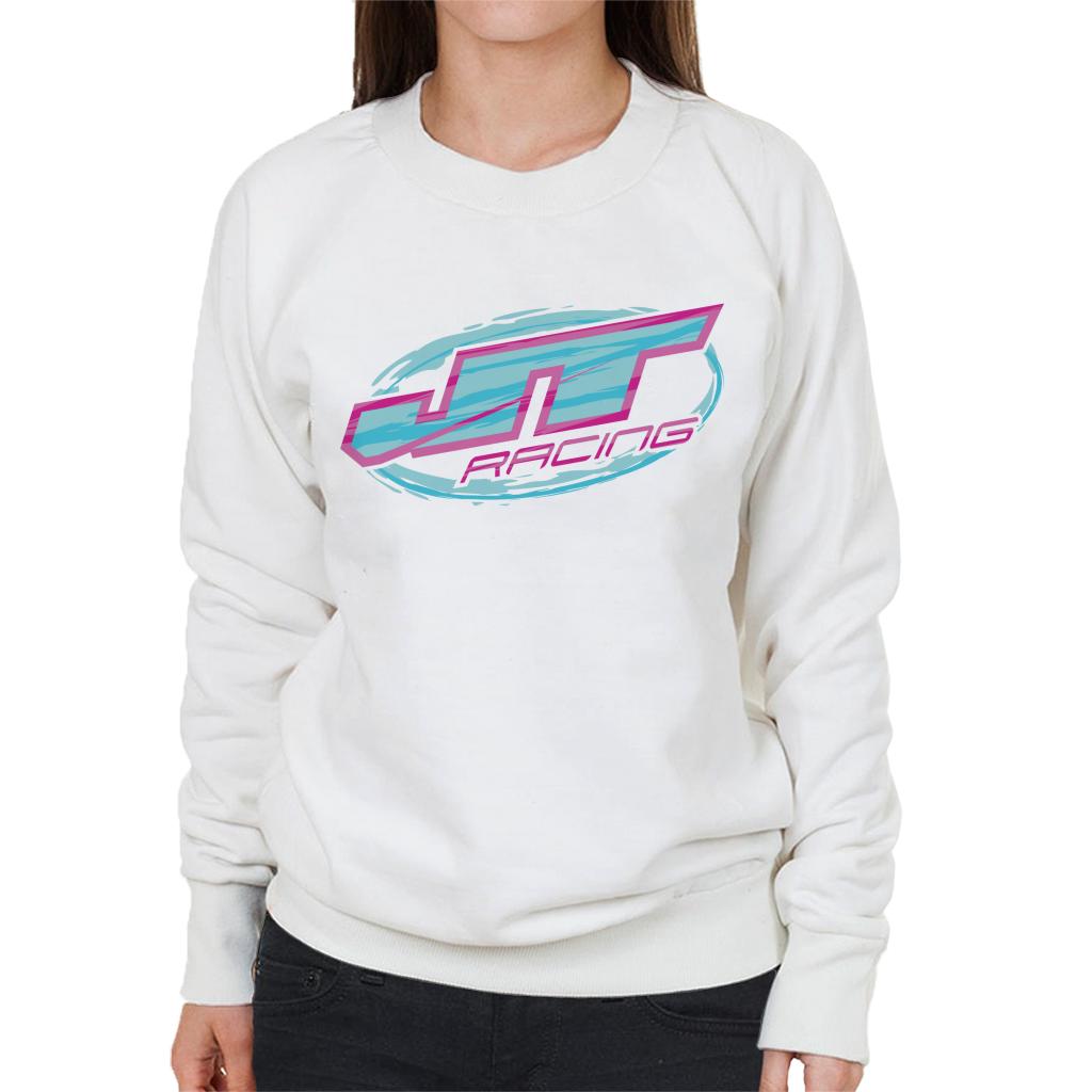 JT Racing Blue And Pink Logo Women's Sweatshirt-ALL + EVERY