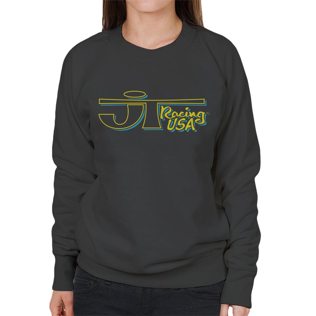 JT Racing Yellow And Blue Logo Women's Sweatshirt-ALL + EVERY