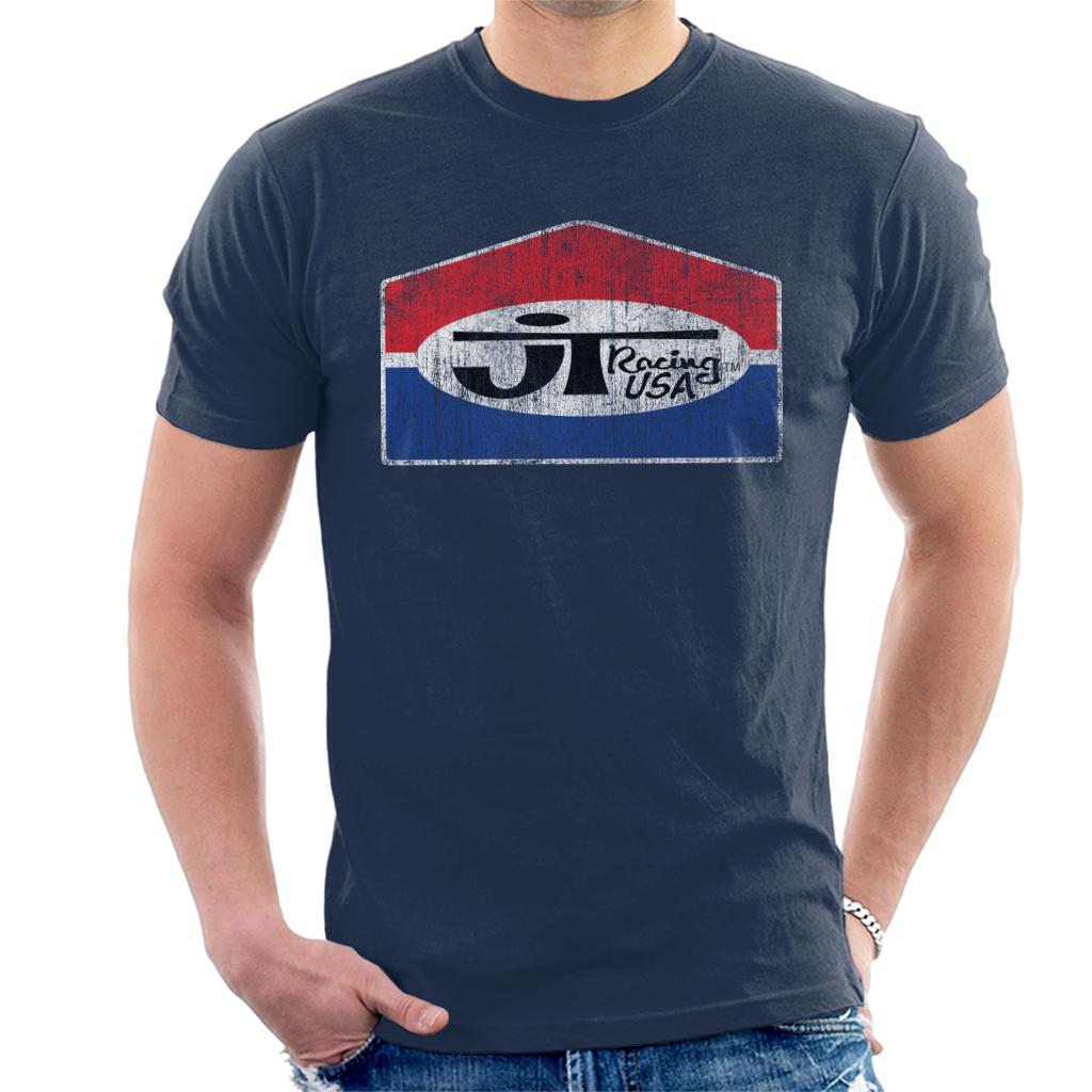 JT Racing Fading Classic Logo Men's T-Shirt-ALL + EVERY