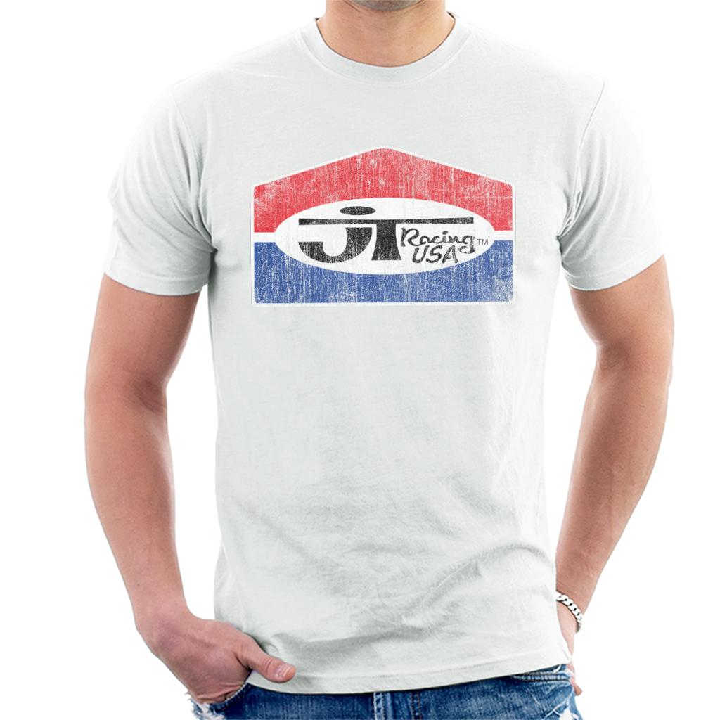 JT Racing Fading Classic Logo Men's T-Shirt-ALL + EVERY