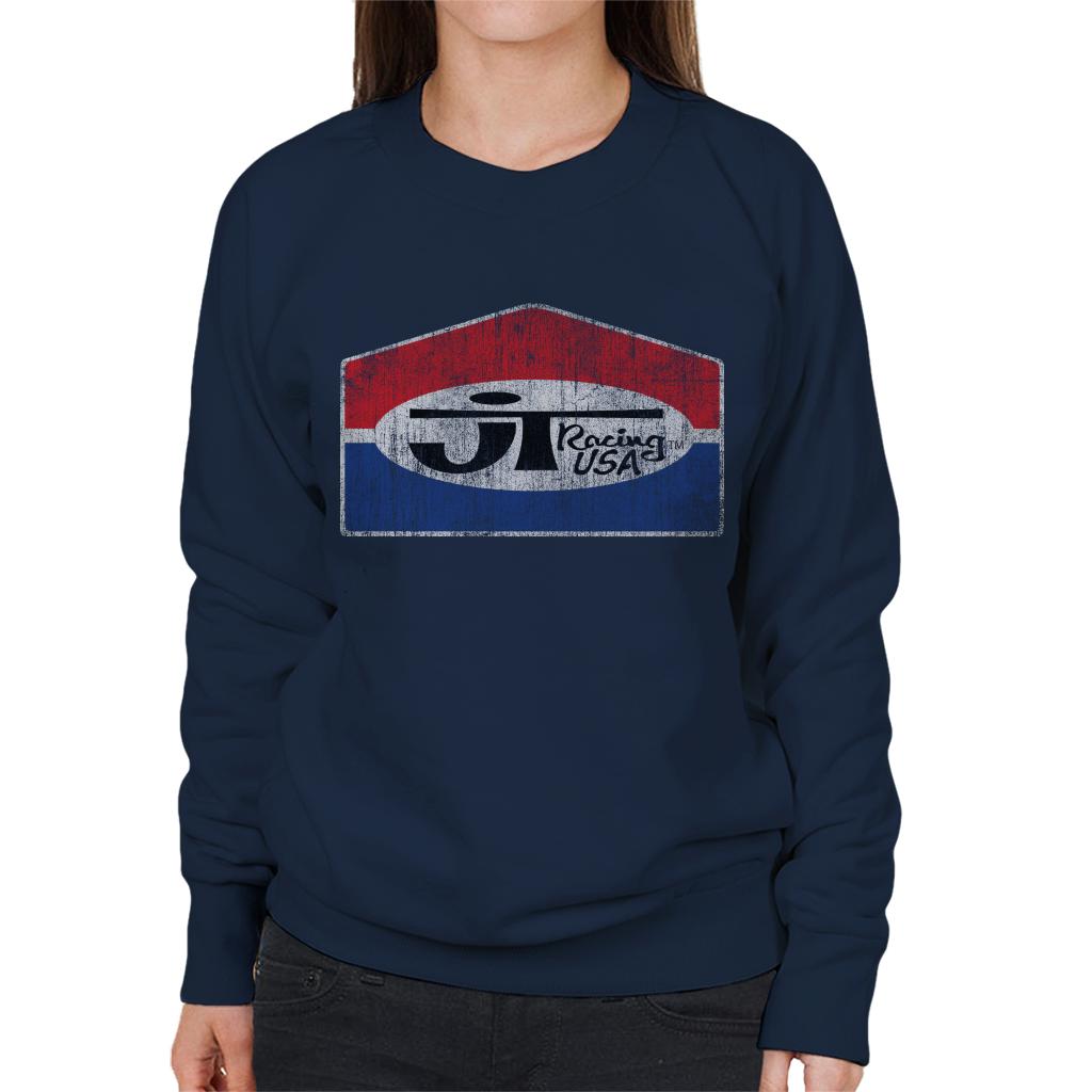 JT Racing Fading Classic Logo Women's Sweatshirt-ALL + EVERY