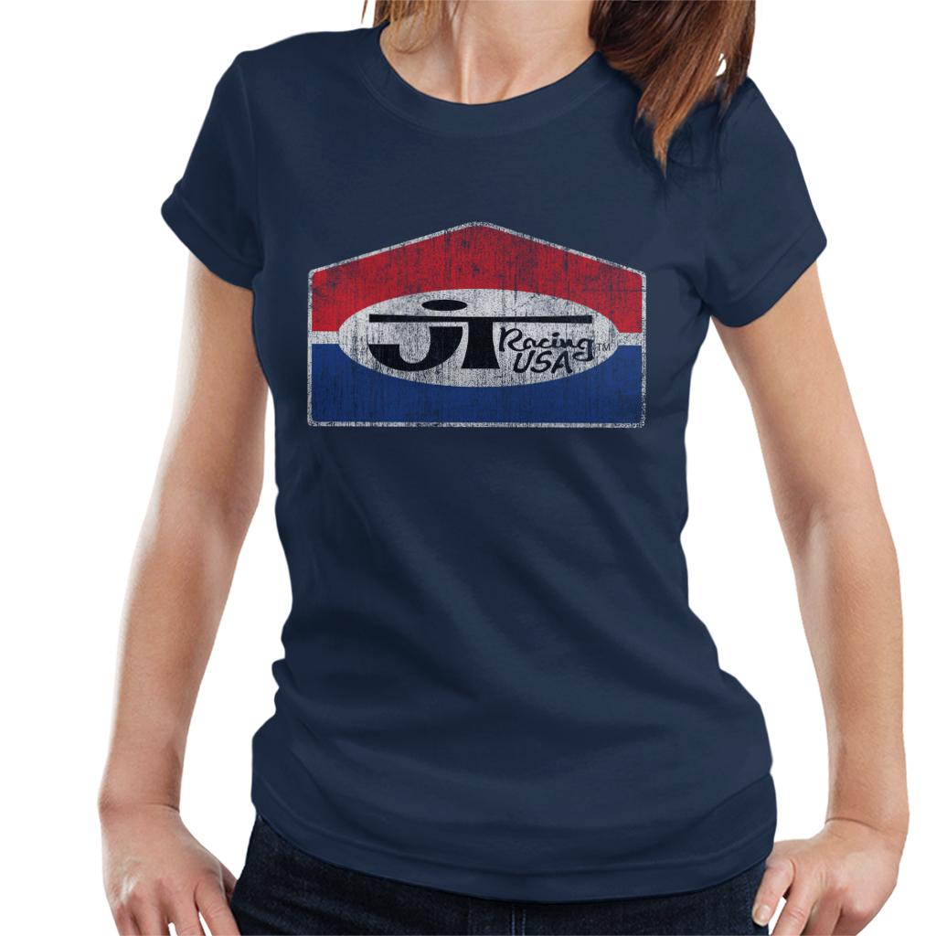 JT Racing Fading Classic Logo Women's T-Shirt-ALL + EVERY