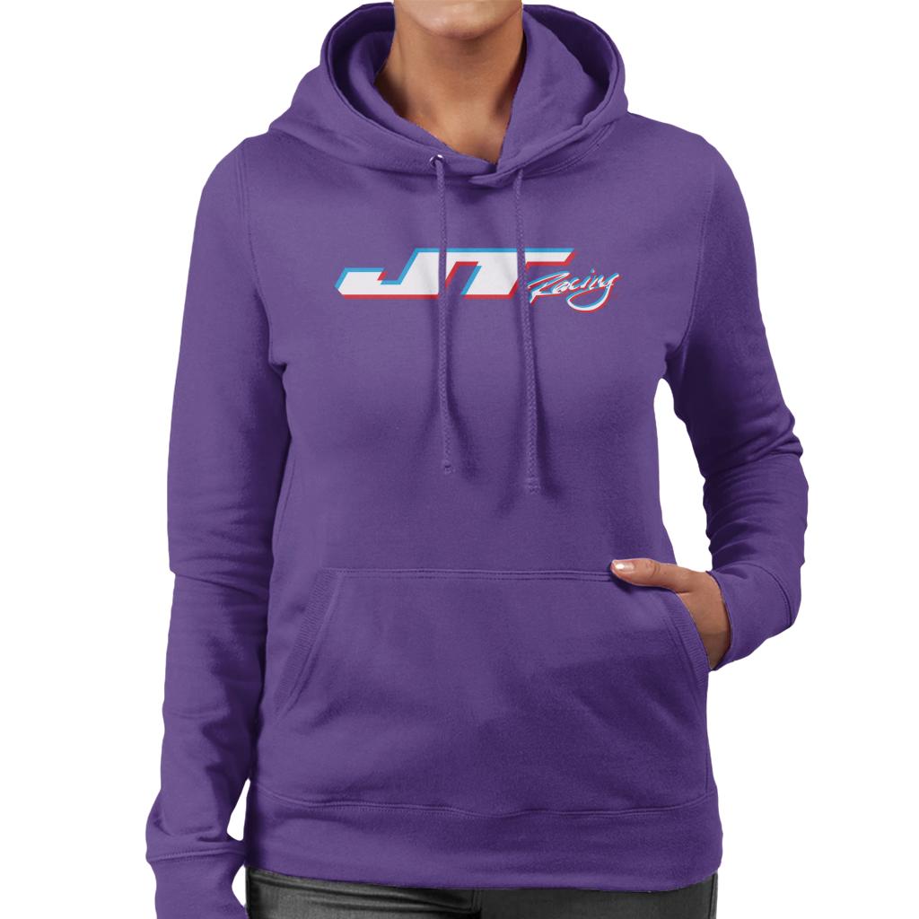 JT Racing 3D Logo Women's Hooded Sweatshirt-ALL + EVERY