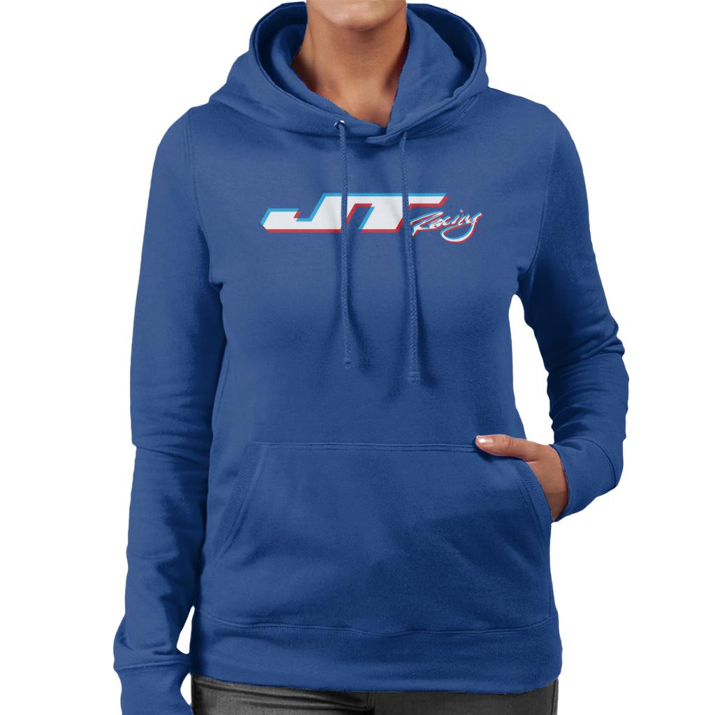 JT Racing 3D Logo Women's Hooded Sweatshirt-ALL + EVERY