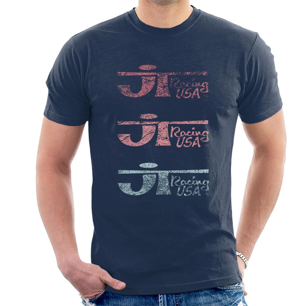 JT Racing Faded Trio Of Logos Men's T-Shirt-ALL + EVERY