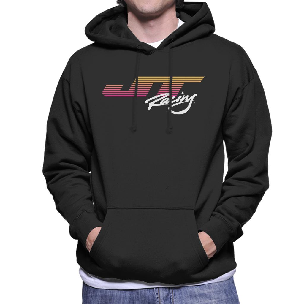 JT Racing Sunset Stripes Logo Men's Hooded Sweatshirt-ALL + EVERY