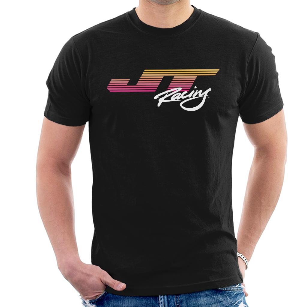 JT Racing Sunset Stripes Logo Men's T-Shirt-ALL + EVERY