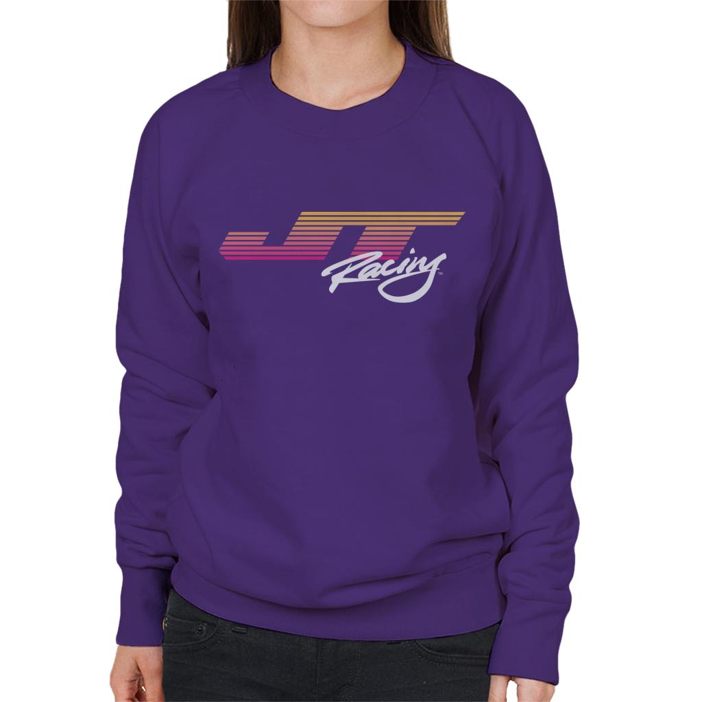 JT Racing Sunset Stripes Logo Women's Sweatshirt-ALL + EVERY