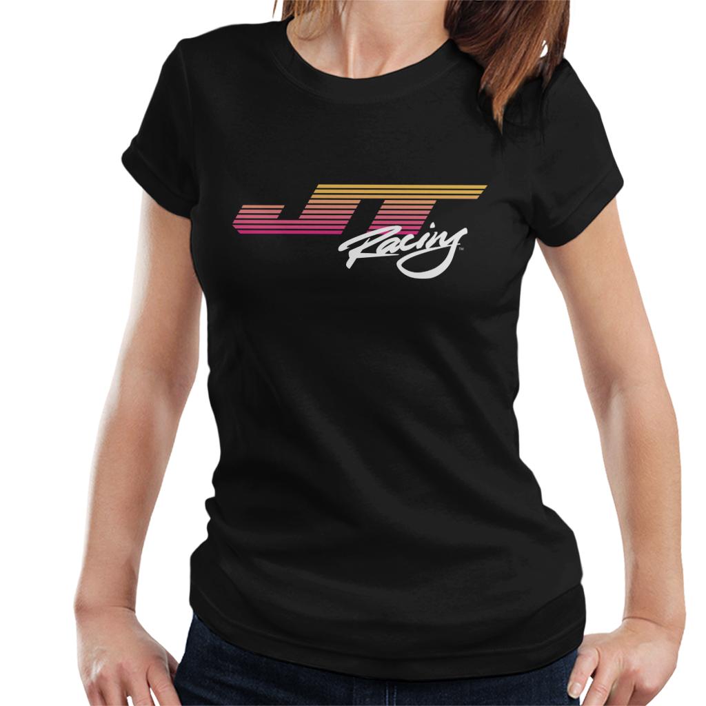 JT Racing Sunset Stripes Logo Women's T-Shirt-ALL + EVERY