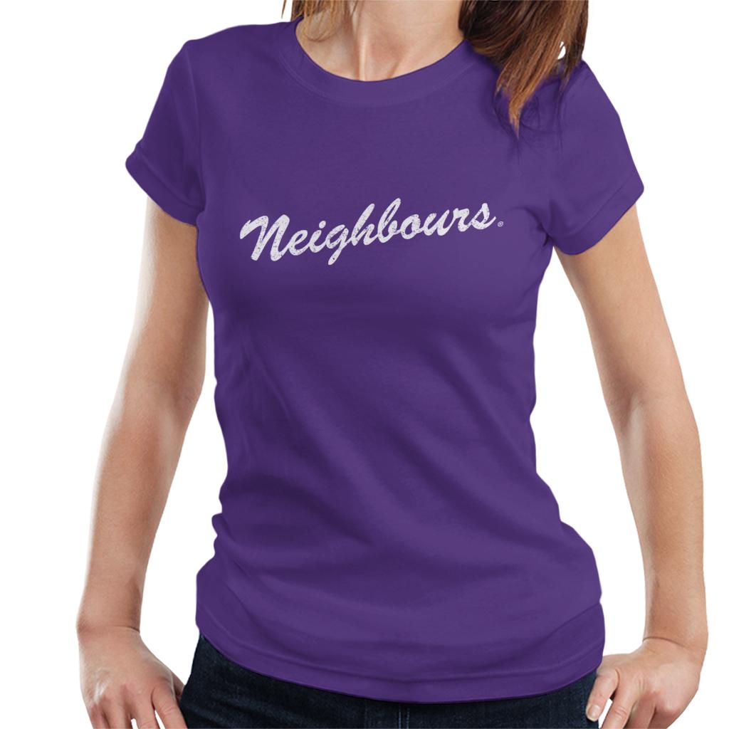 Neighbours White Logo Women's T-Shirt-ALL + EVERY