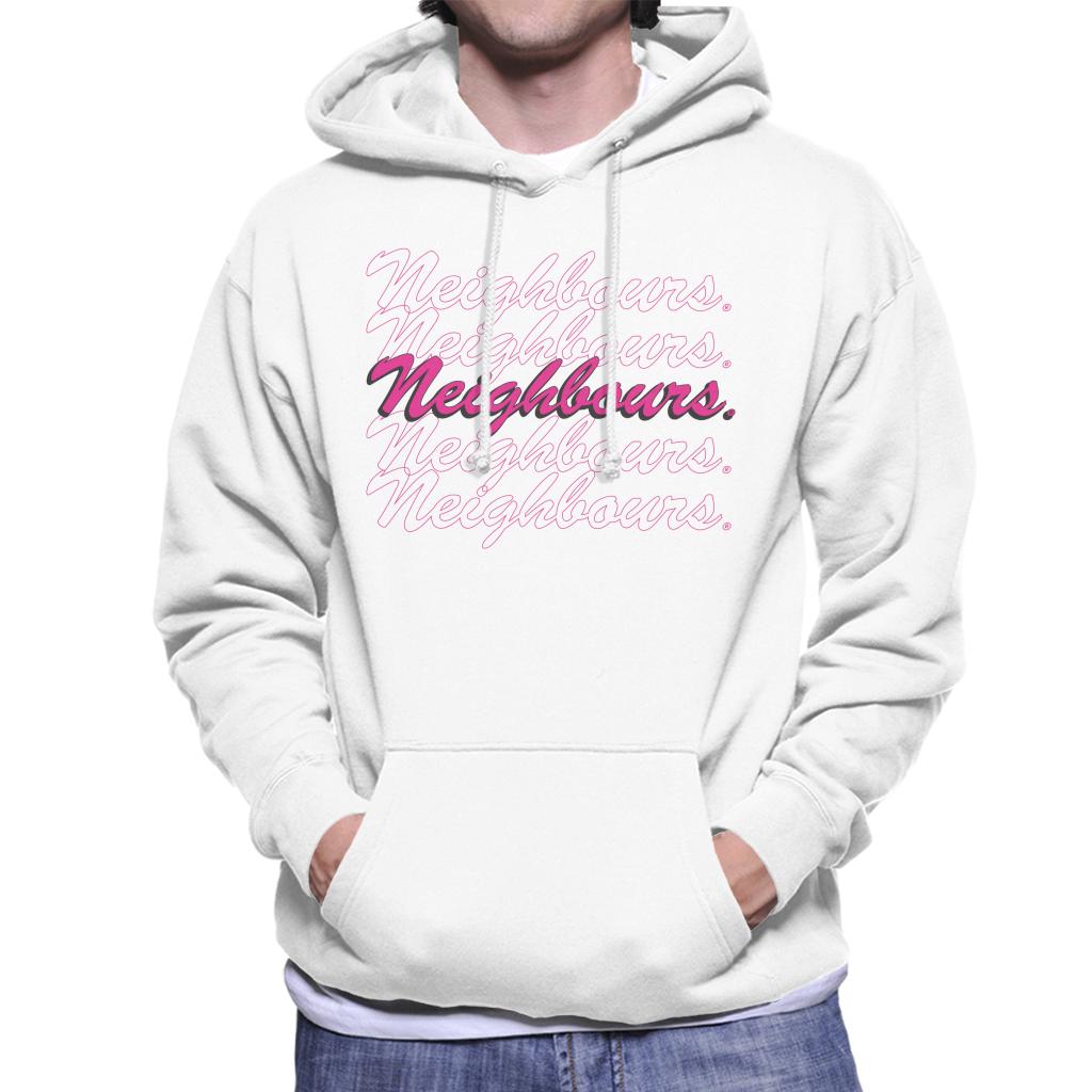 Neighbours Pink Logo Men's Hooded Sweatshirt-ALL + EVERY