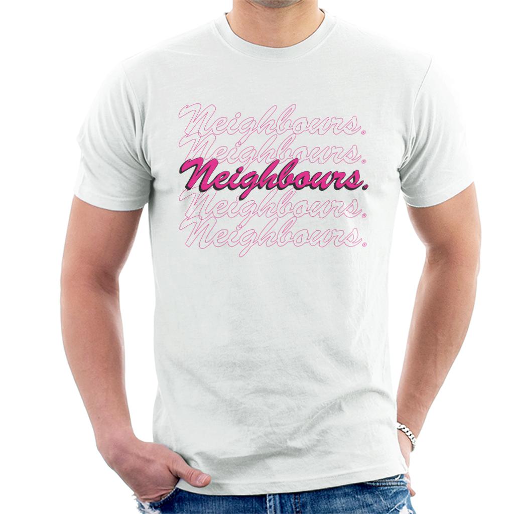 Neighbours Pink Logo Men's T-Shirt-ALL + EVERY