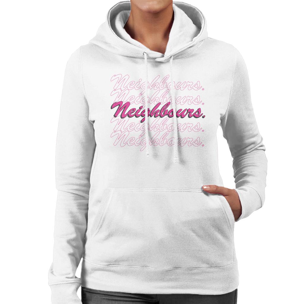 Neighbours Pink Logo Women's Hooded Sweatshirt-ALL + EVERY