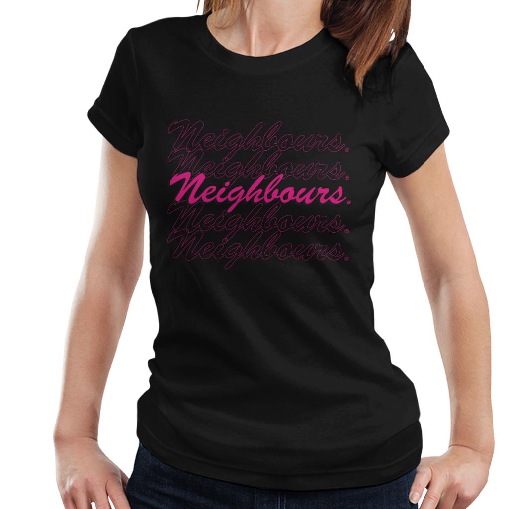 Neighbours Pink Logo Women's T-Shirt-ALL + EVERY